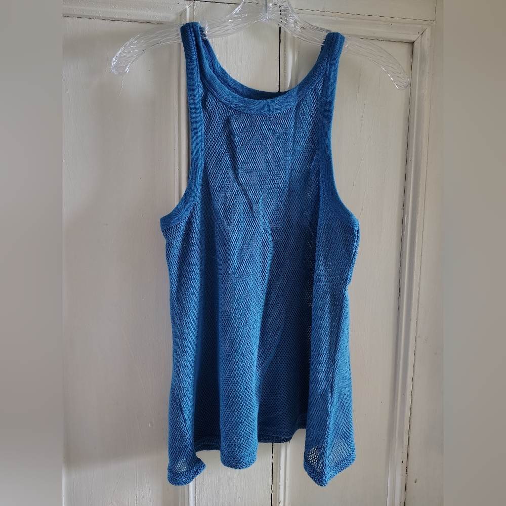 Urban Outfitters Blue Mesh Tank Top Size Large